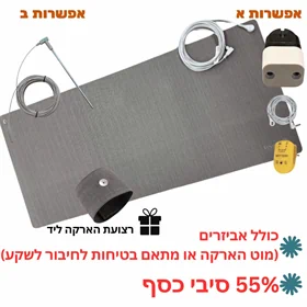 משטח הארקה PRO (55% כסף) + רצועת הארקה| ערכת חיבור מלאה