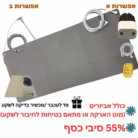 משטח הארקה PRO (55% כסף) + רצועת הארקה| ערכת חיבור מלאה