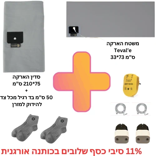 מארז התקרקעות 11% כסף (הסט המלא כולל מתאמי בטיחות לשקע)