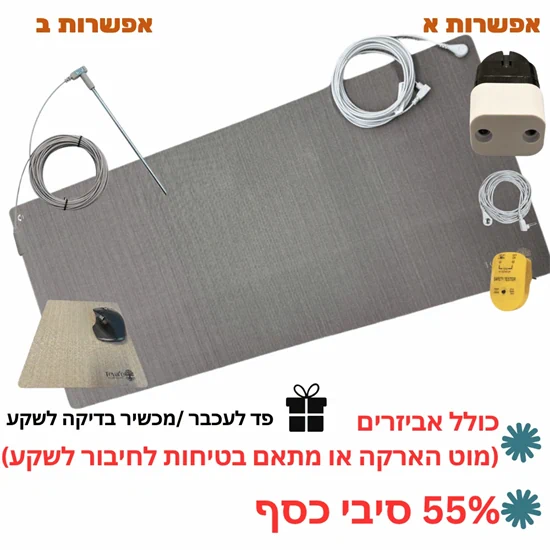 משטח הארקה PRO (55% כסף) + רצועת הארקה| ערכת חיבור מלאה
