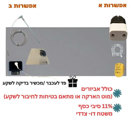 מארז הארקה דו-צדדי (11% כסף) + רצועת הארקה